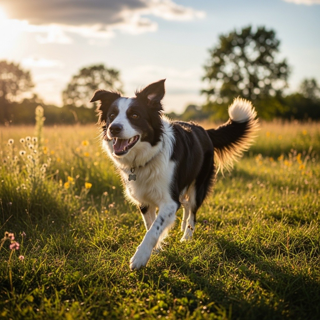 Photo of a dog in a field