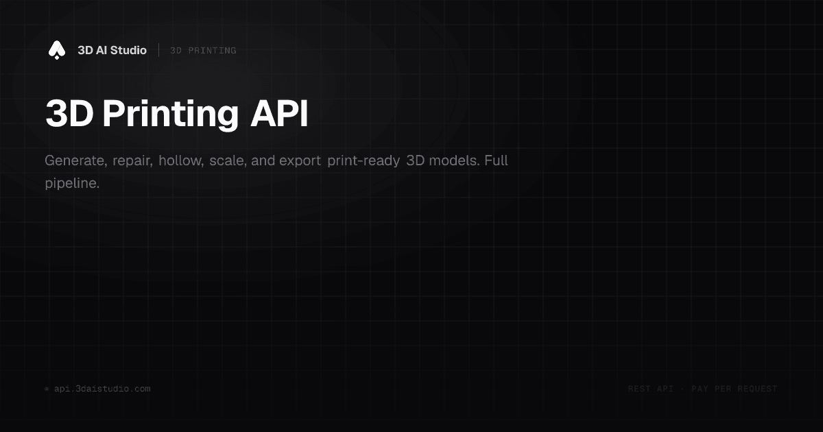 3D Printing API - Generate Print-Ready 3D Models via REST API | 3D AI ...