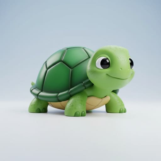 Turtle illustration to 3D model conversion
