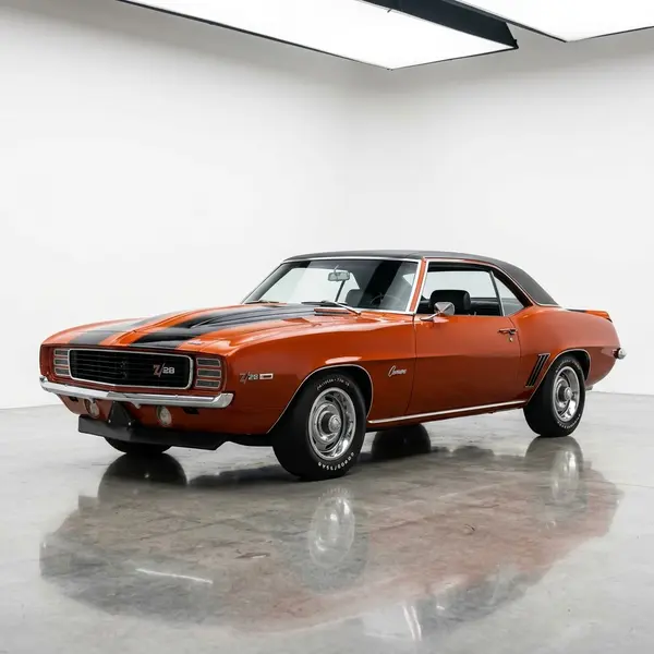 Photorealistic AI generated image of a vintage car