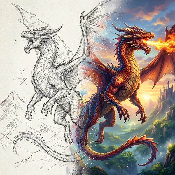 AI sketch to image - turn drawings into rendered images