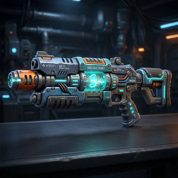 AI generated 3D game weapon asset