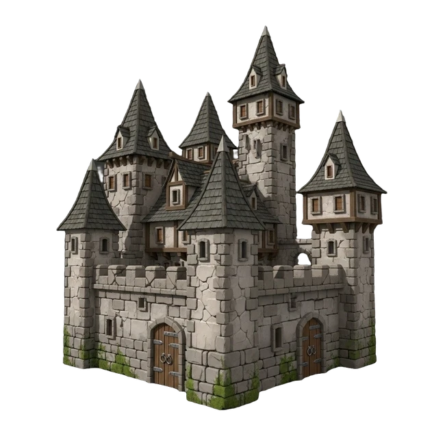 3D-Modell einer Burg