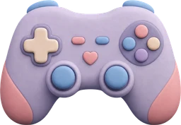 Stylized 3D game controller icon