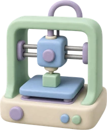 Stylized 3D printer icon