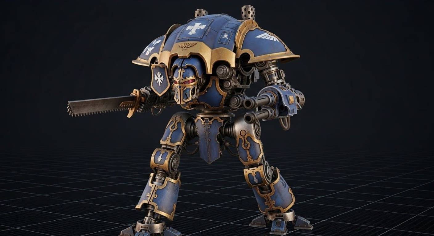 Fantasy battle miniature, detailed armor