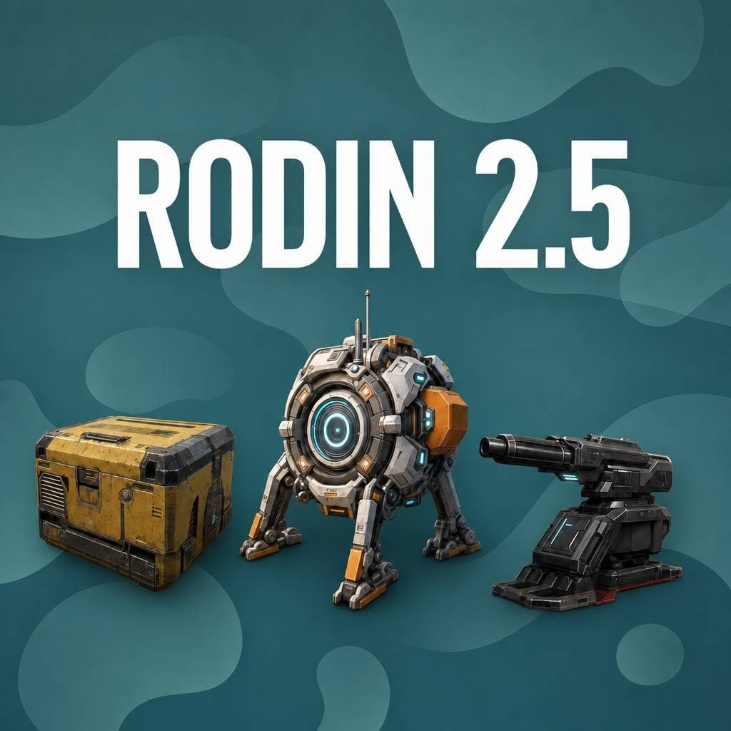 Rodin 2.5 vs Tripo P1 vs Hunyuan 3D comparison