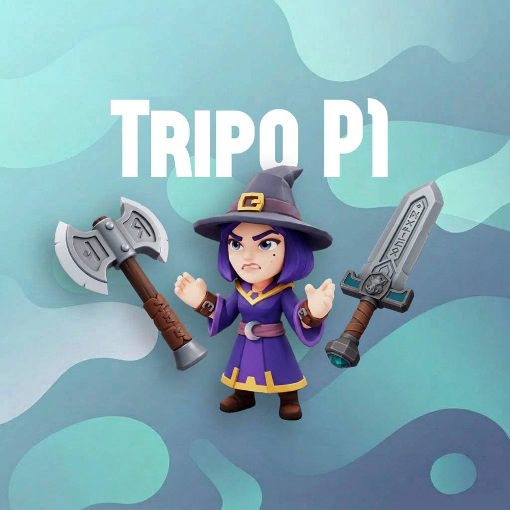 Tripo P2 game-ready AI 3D model generation