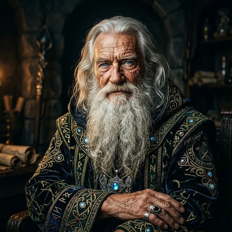 Input image: Photoreal wizard