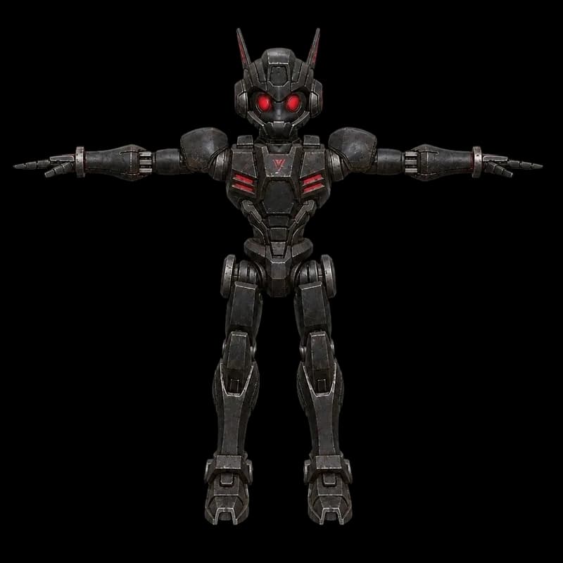 Robot figure 3D model generated from an image