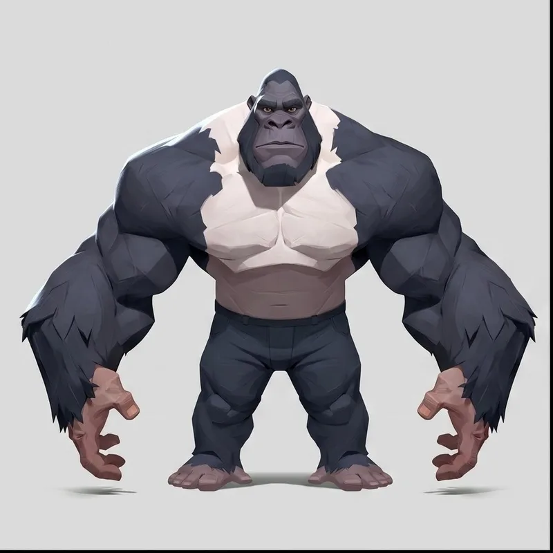 Input image: Stylized gorilla