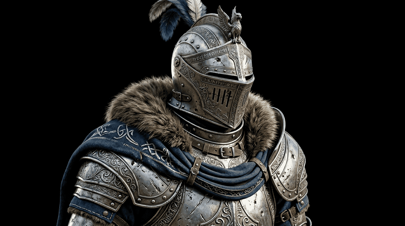 3D medieval knight bust generated with Hunyuan3D 3.1