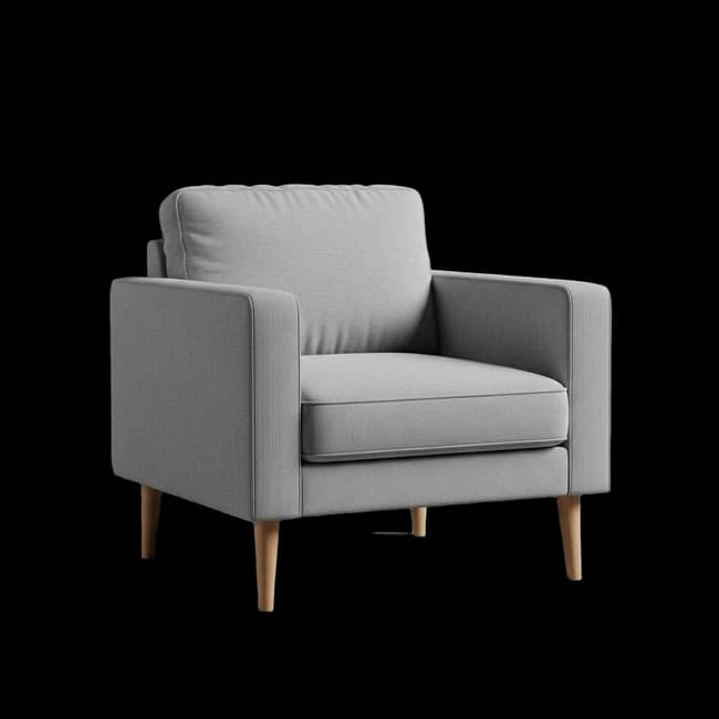 AI-generated 3D armchair