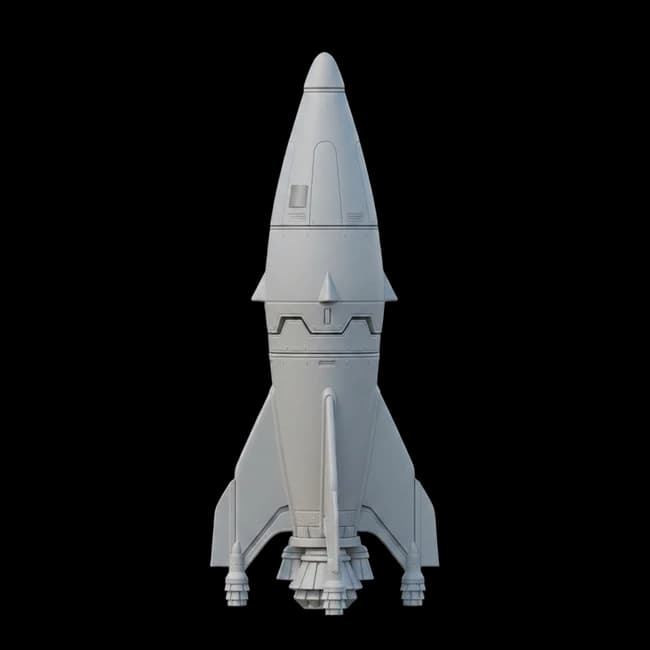 AI generated 3D sci-fi rocket