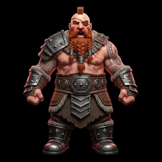 Dwarf berserker 3D model