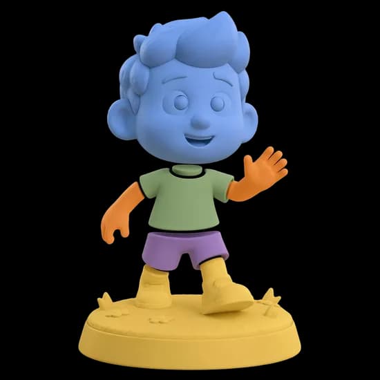 After split - Stylized figurine split for multi-color printing