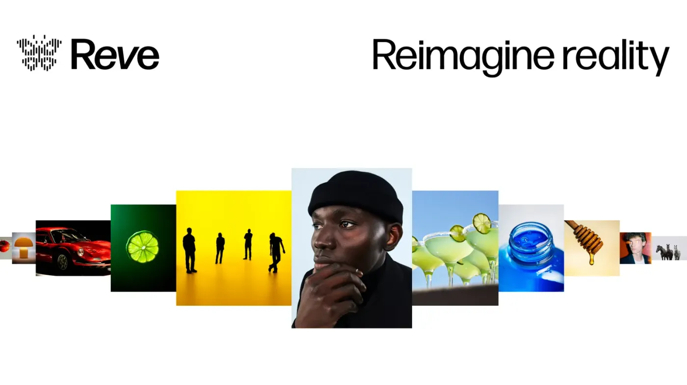 Reve 2.0 sample images spanning product, portrait, and still-life photography