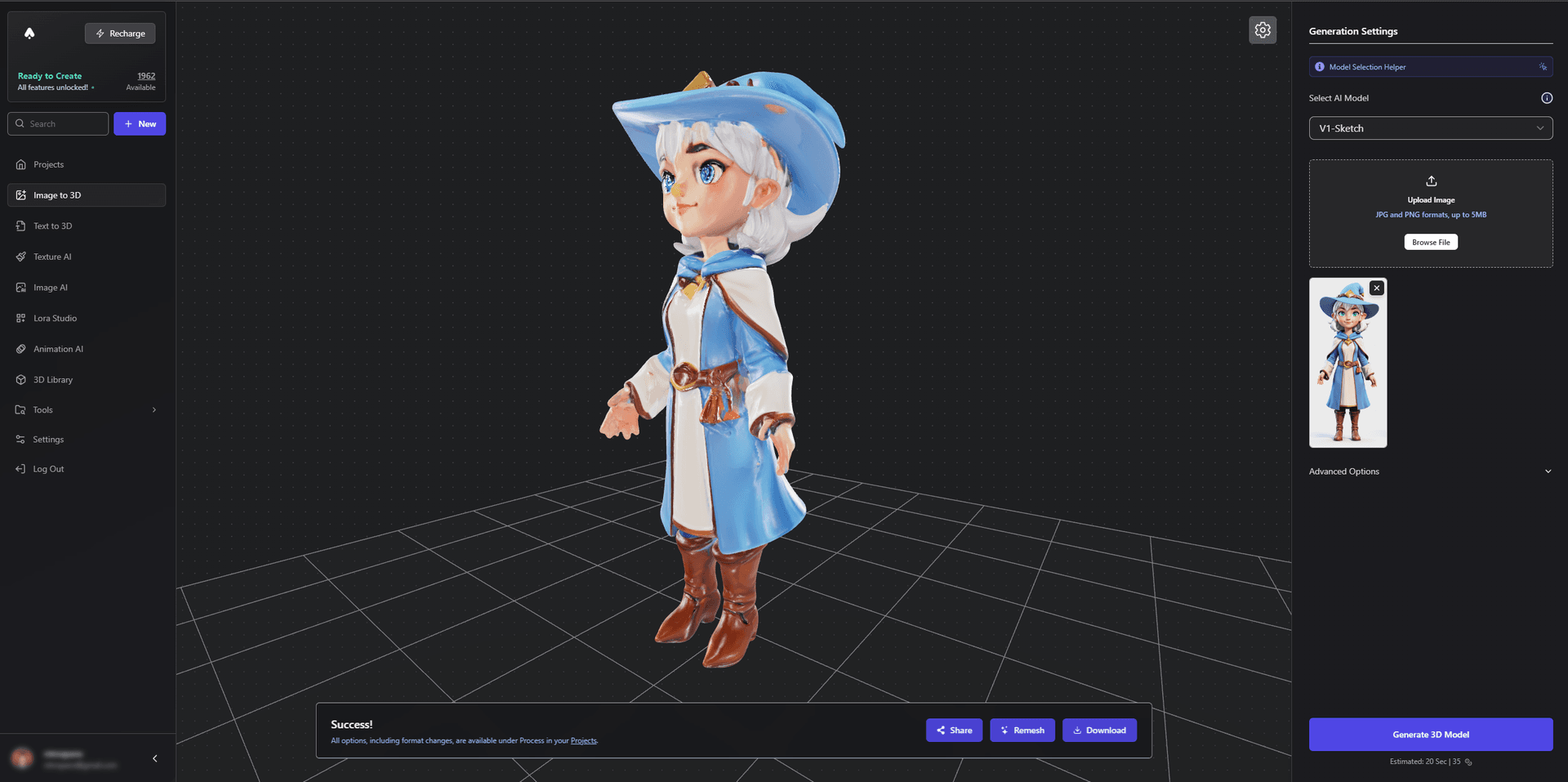 Image to 3D Process
