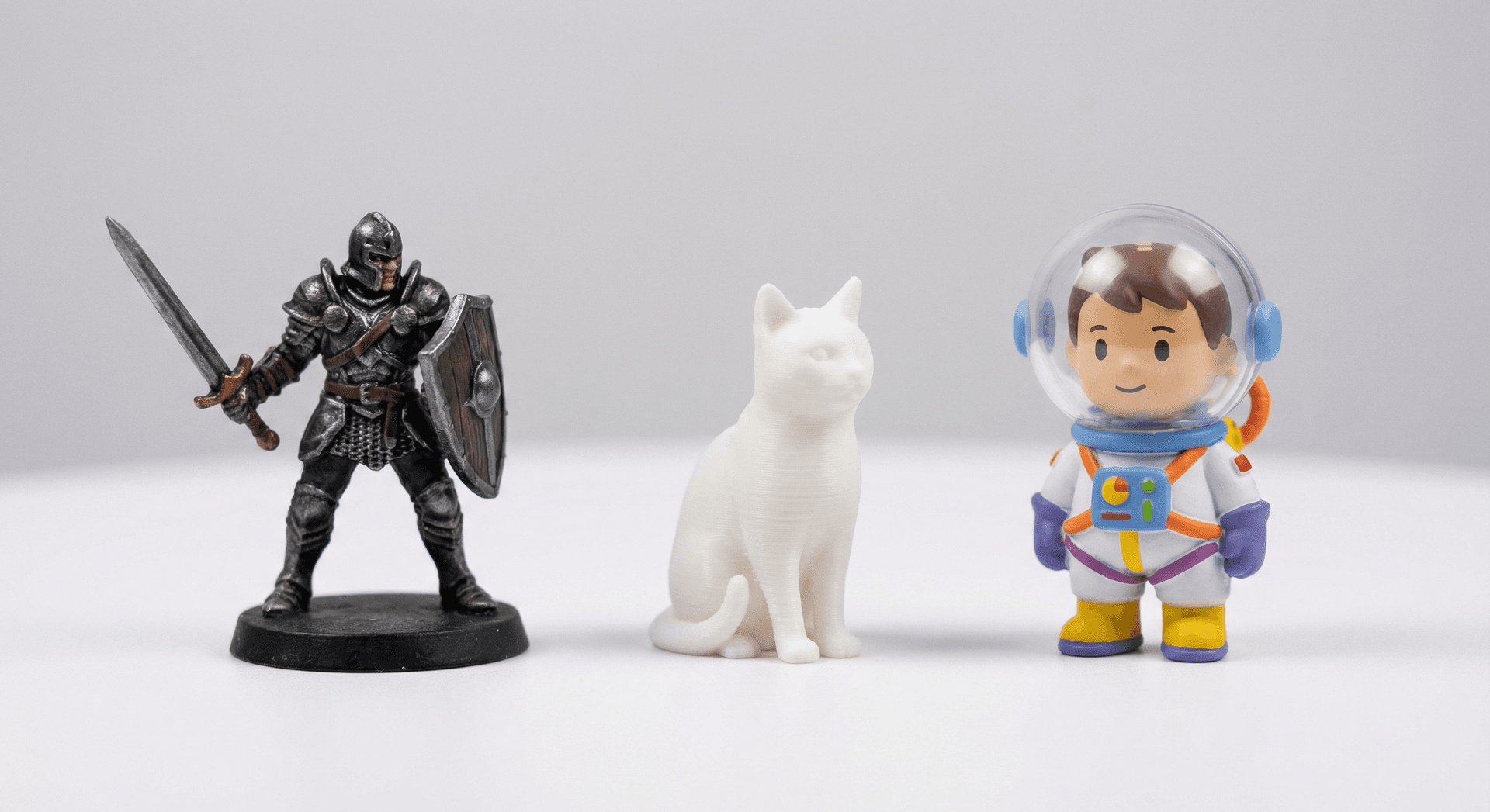 3D printed miniature figurines