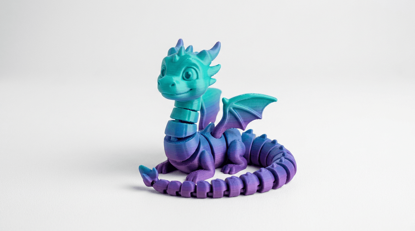 3D printed articulated dragon fidget toy - bestselling Etsy product