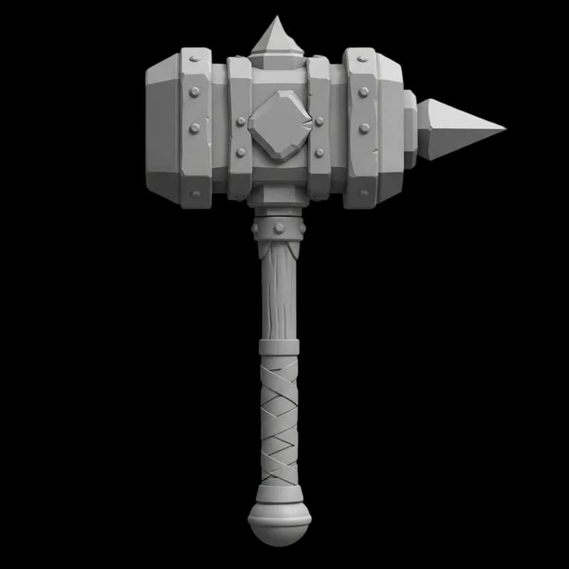 Untextured warhammer base mesh being uploaded