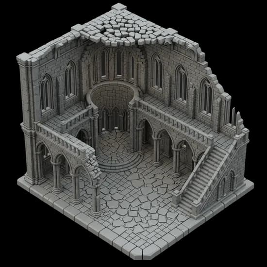 Cathedral ruin 3D model
