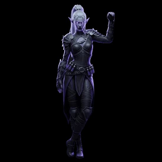Dark elf assassin 3D model