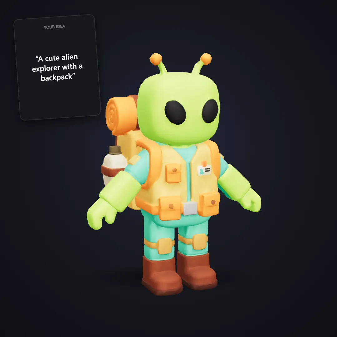 Stylized alien explorer