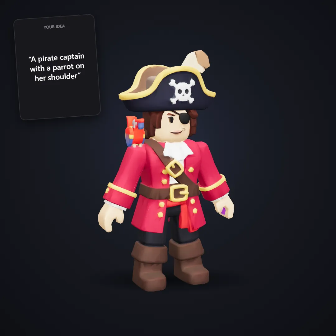 Stylized pirate captain