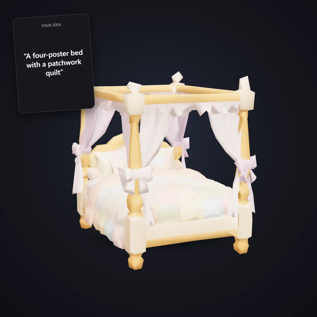Four-poster bed