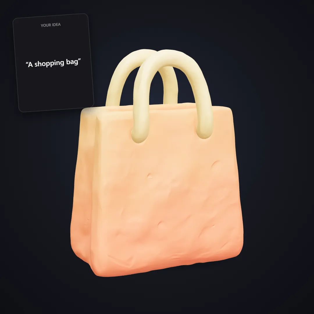 Clay shopping bag icon