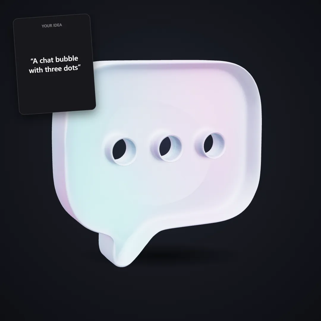 Glass chat bubble icon
