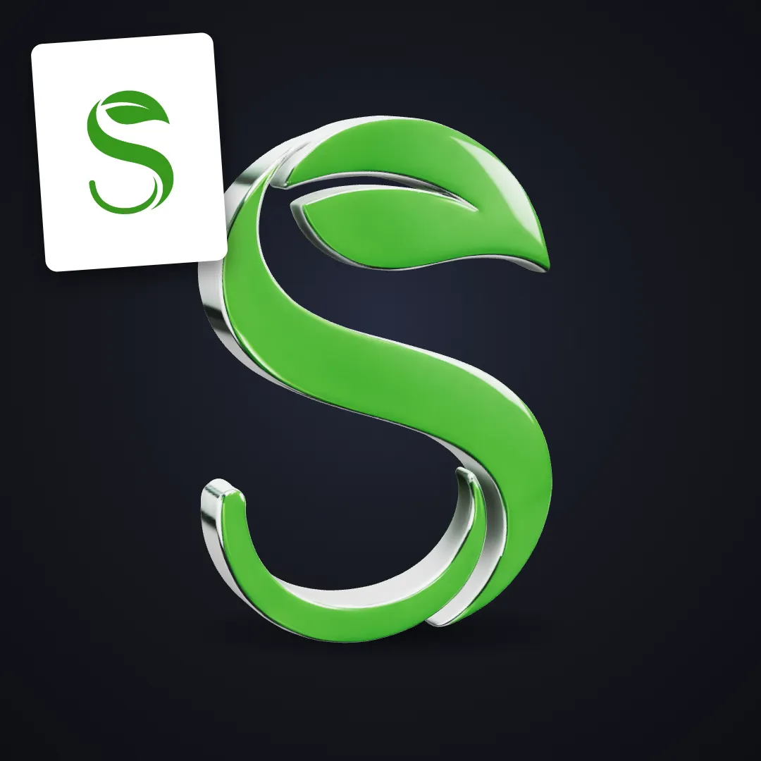 Leaf logo in chrome