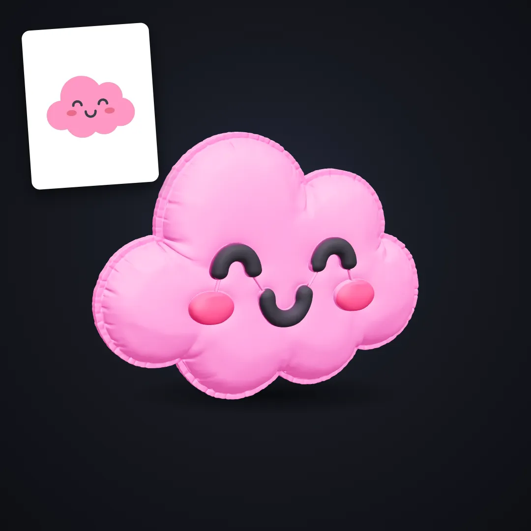 Cloud logo as a balloon