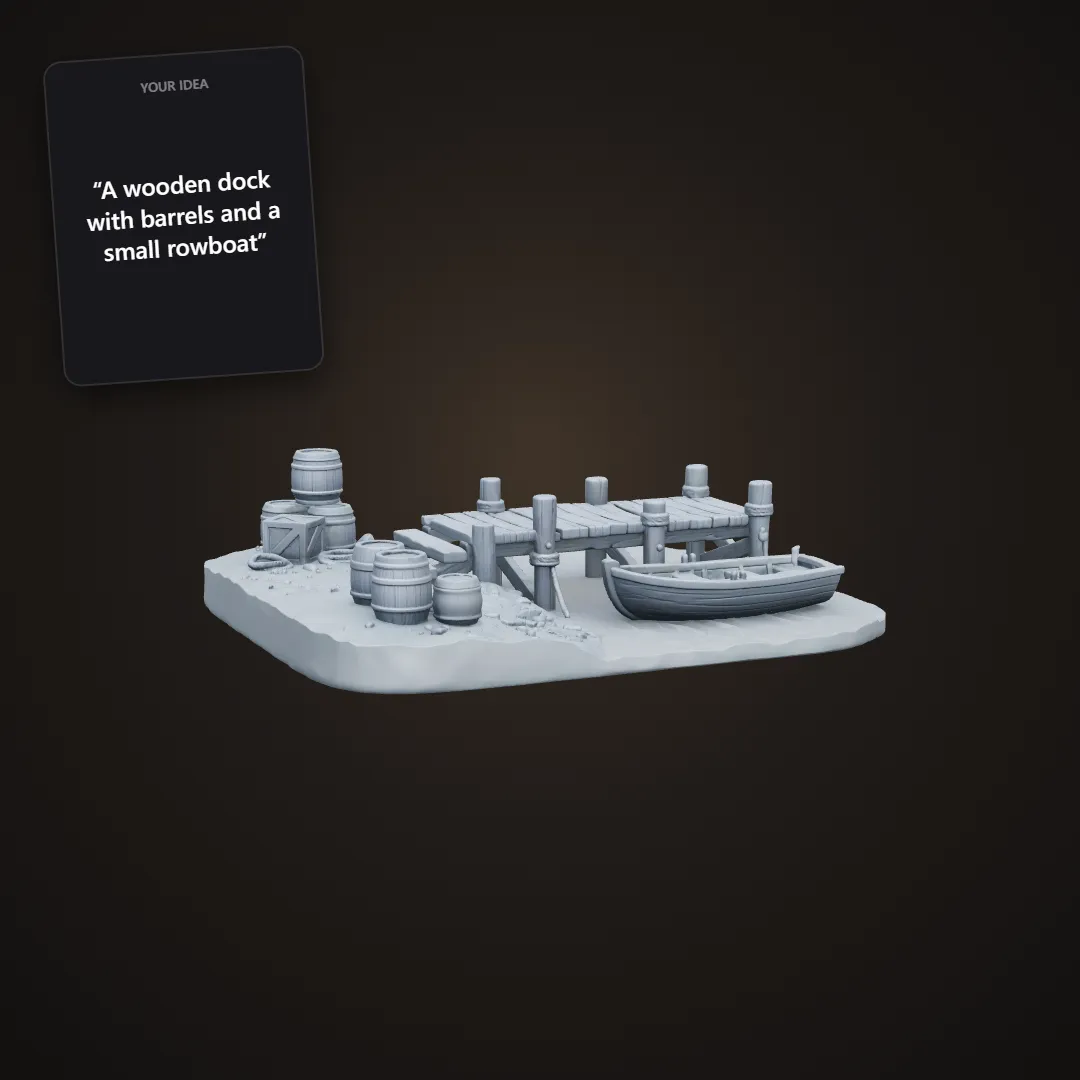 Wooden dock terrain