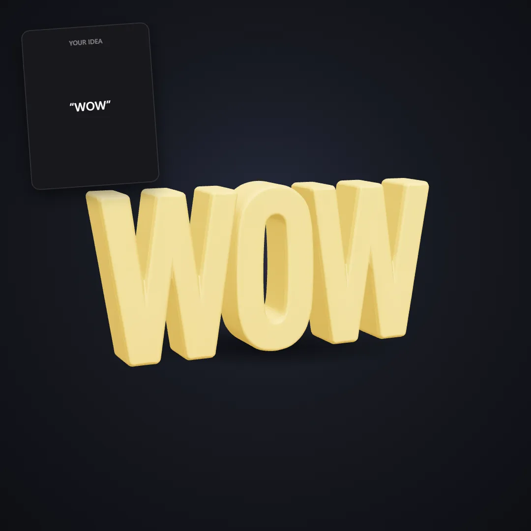 Gold WOW lettering