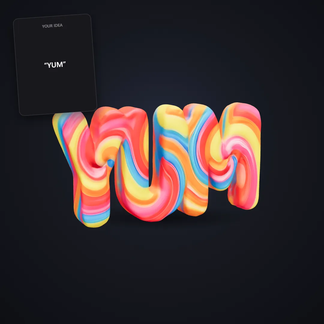Candy YUM lettering