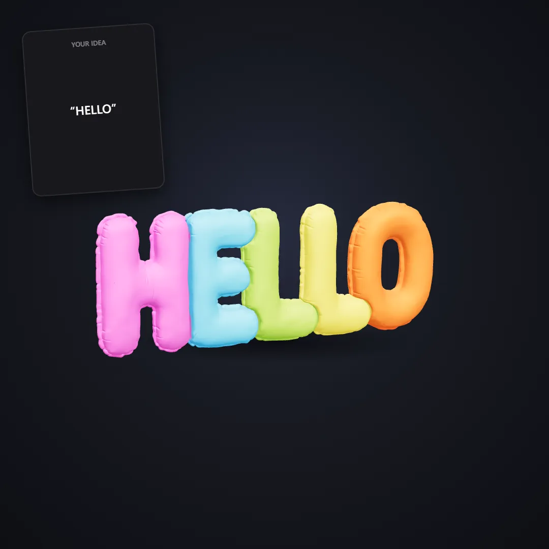 3D Text & Lettering: example result