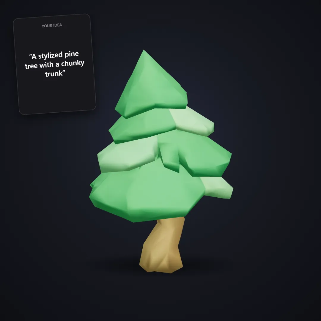 Low-Poly Tree & Vegetation: example result