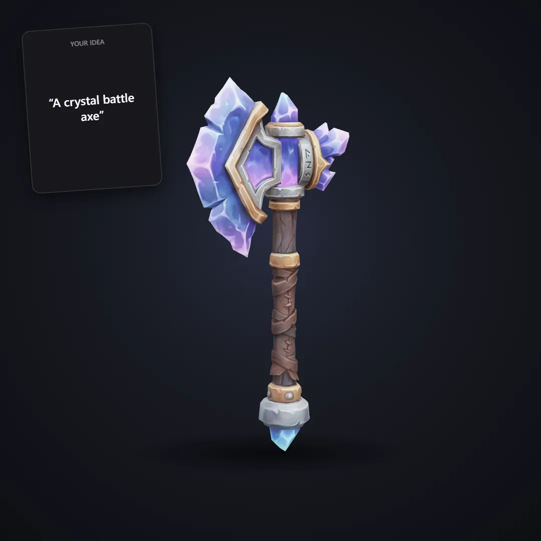Crystal battle axe