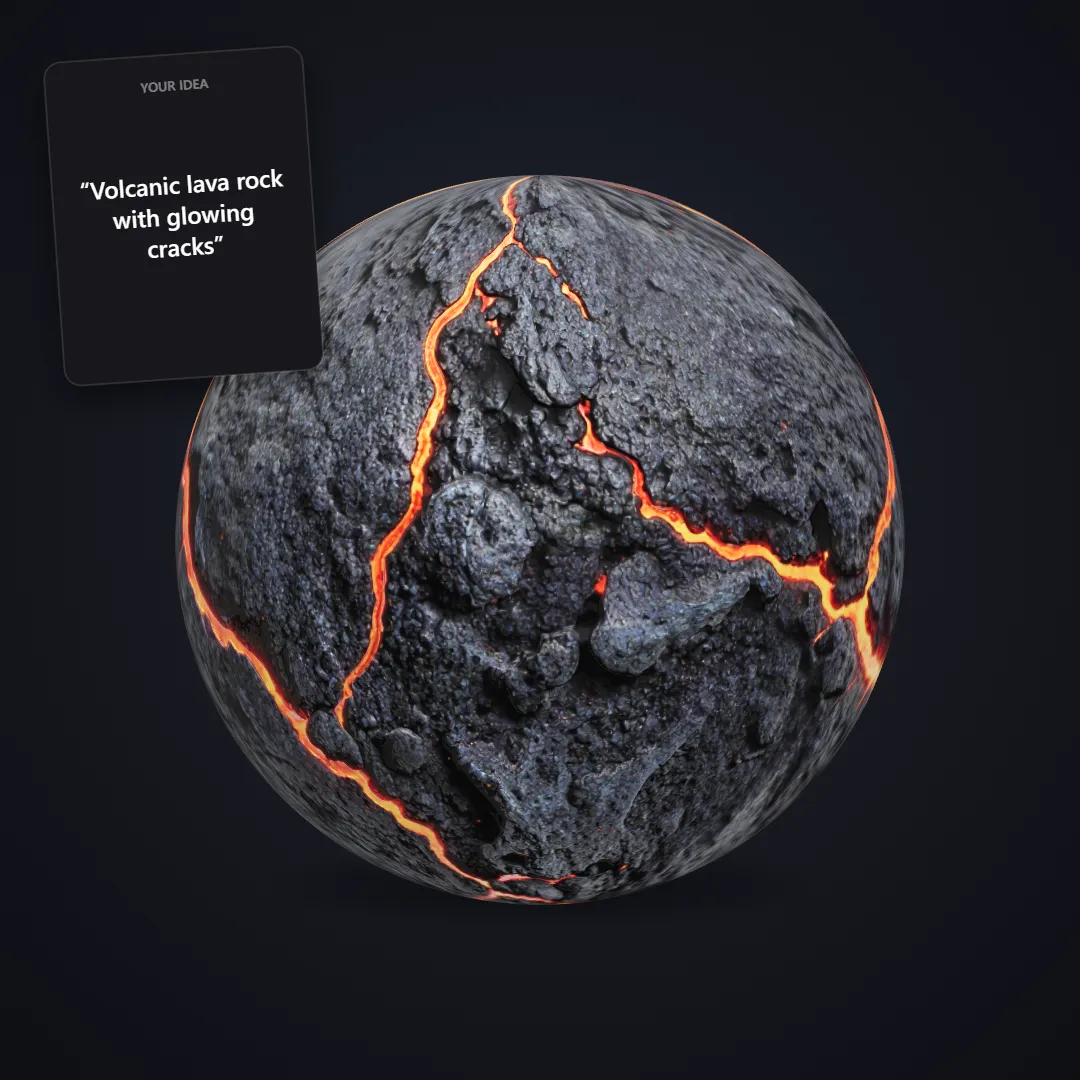 Lava rock PBR texture