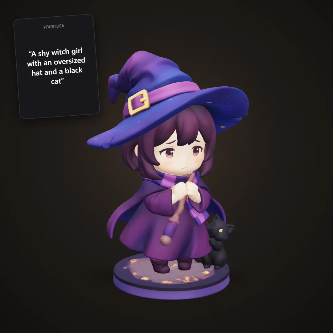 Chibi witch figure