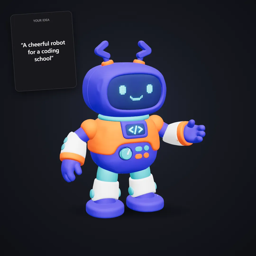 Brand Mascot: Robot mascot as a vinyl toy