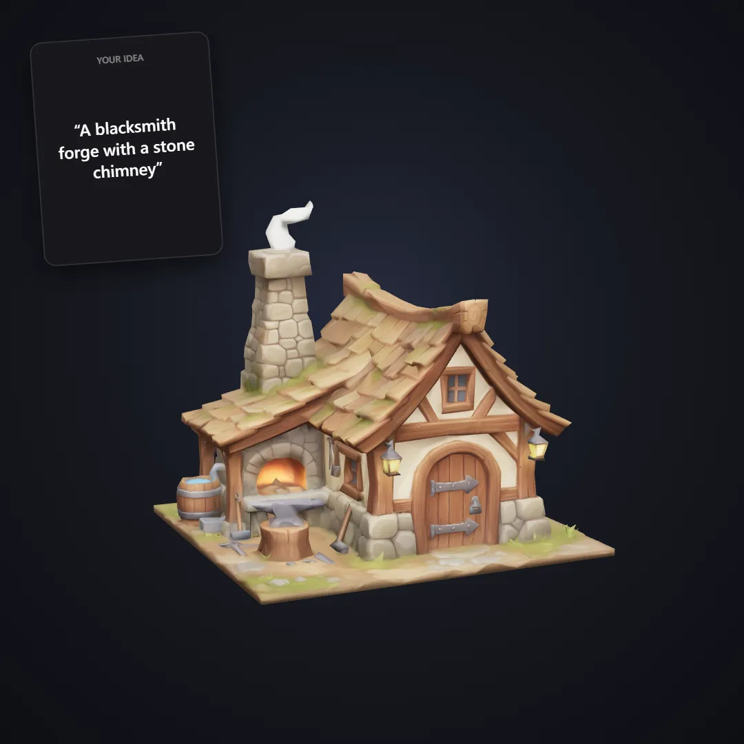 Blacksmith forge building