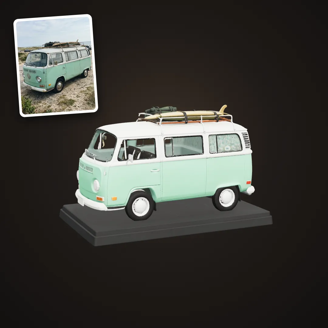 Vintage camper van model