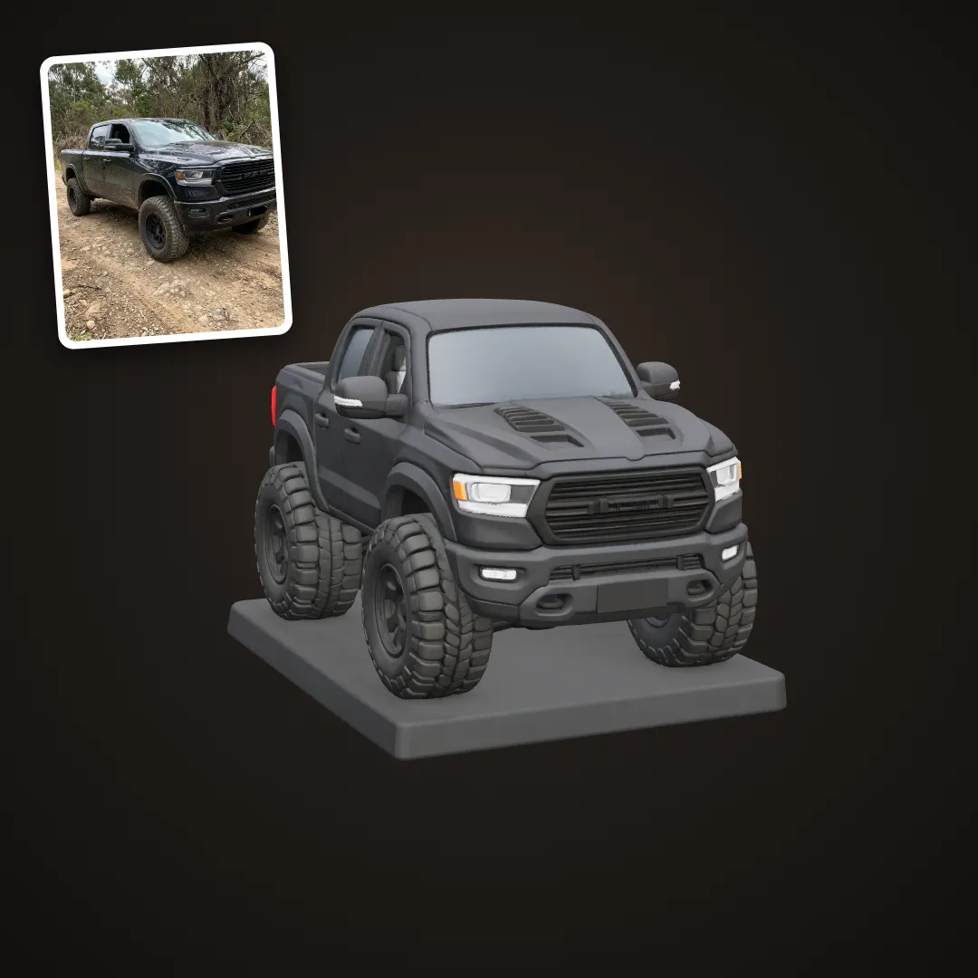 Pickup truck as a cartoon toy