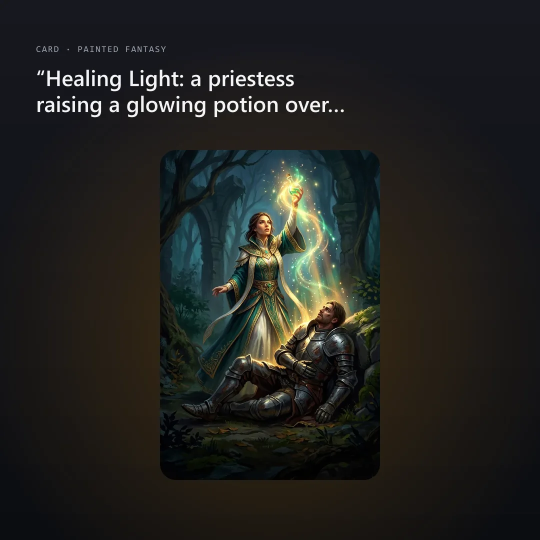 Painted Healing Light card art