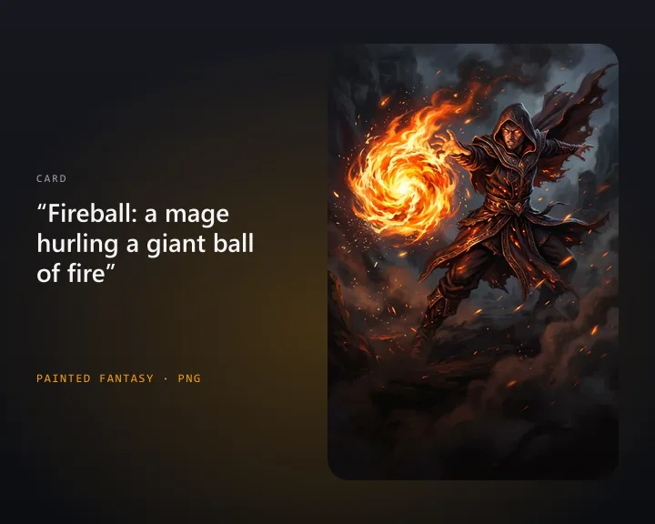 Card Game Art: Describe a card and get illustration art for your card game