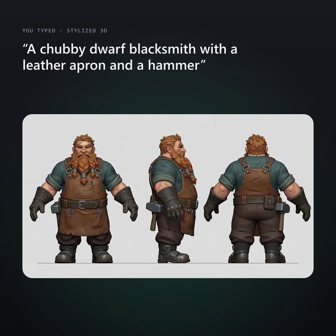 Dwarf blacksmith turnaround