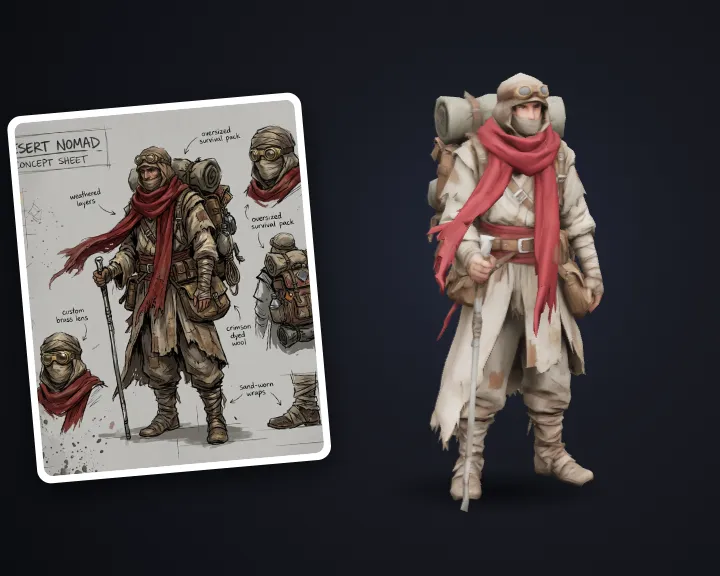 Concept Art to 3D: Turn concept art into a clean 3D game model
